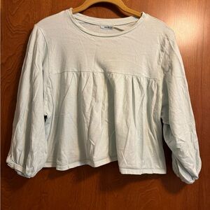 Urban Outfitters Light Blue Long Sleeve Blouse